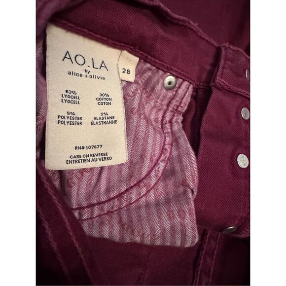 AO.LA BY ALICE + OLIVIA Currant Good High Rise Skinny Jeans Size 28- exposed but - Picture 8 of 10
